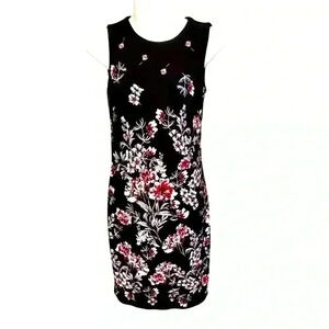 WHBM Sleeveless Floral-Print Sheath  Dress - Size Small